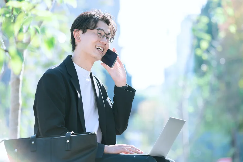 スマートフォンで会社番号を利用